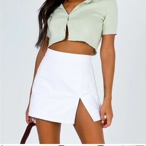 Lioness white mini skirt with slit